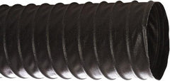 Flexaust - 8" ID, 7.3 Hg Vac Rating, 10 psi, Polyester Vacuum & Duct Hose - 25' Long, Black, 5-1/2" Bend Radius, -40 to 250°F - Top Tool & Supply