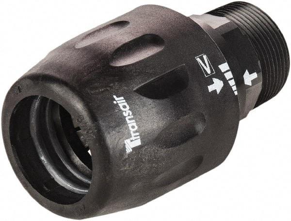 Transair - 1-1/2" ID, 40mm OD, Male Connector - Plastic, 232 Max psi, 1-1/2 Male NPT, 4-1/2" Long - Top Tool & Supply