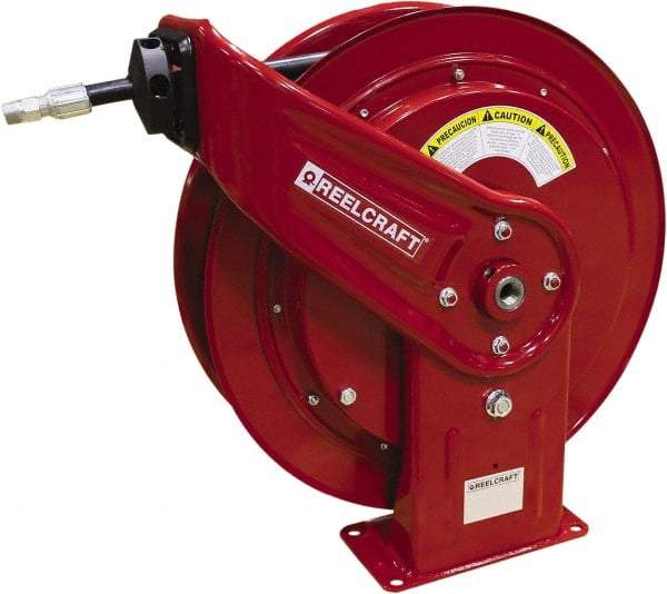 Reelcraft - 75' Spring Retractable Hose Reel - 2,600 psi, Hose Included - Top Tool & Supply