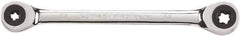 GearWrench - E6 x E8 12 Point Ratcheting Box Wrench - Double End, Chrome Vanadium Steel, Polished Finish - Top Tool & Supply