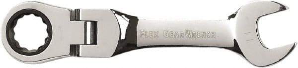 GearWrench - 11mm 12 Point Flexhead Combination Wrench - Chrome Vanadium Steel, Full Polish Finish - Top Tool & Supply