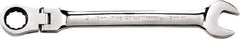 GearWrench - 19mm 12 Point Flexhead Combination Wrench - Chrome Vanadium Steel, Full Polish Finish - Top Tool & Supply