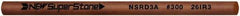 Value Collection - Round Ceramic Finishing Stick - 50mm Long x 3mm Wide x 3mm Thick, 300 Grit - Top Tool & Supply