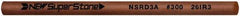 Value Collection - Round Ceramic Finishing Stick - 100mm Long x 2.35mm Wide x 2.4mm Thick, 300 Grit - Top Tool & Supply