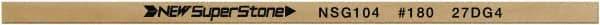 Value Collection - Flat Ceramic Finishing Stick - 100mm Long x 1mm Wide x 4mm Thick, 180 Grit - Top Tool & Supply