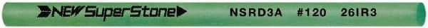 Value Collection - Round Ceramic Finishing Stick - 50mm Long x 3mm Wide x 3mm Thick, 120 Grit - Top Tool & Supply