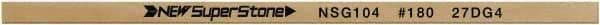 Value Collection - Flat Ceramic Finishing Stick - 100mm Long x 2mm Wide x 4mm Thick, 180 Grit - Top Tool & Supply