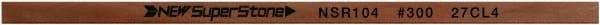 Value Collection - Flat Ceramic Finishing Stick - 100mm Long x 0.5mm Wide x 2mm Thick, 300 Grit - Top Tool & Supply