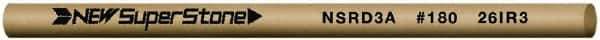 Value Collection - Round Ceramic Finishing Stick - 50mm Long x 3mm Wide x 3mm Thick, 180 Grit - Top Tool & Supply