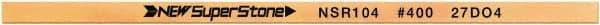 Value Collection - Flat Ceramic Finishing Stick - 100mm Long x 1.5mm Wide x 10mm Thick, 400 Grit - Top Tool & Supply