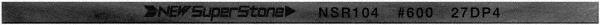 Value Collection - Flat Ceramic Finishing Stick - 100mm Long x 2mm Wide x 4mm Thick, 600 Grit - Top Tool & Supply