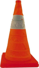 PRO-SAFE - 18" High, Orange Collapsible Traffic Cone - 13" Base Width, 16 Lb - Top Tool & Supply