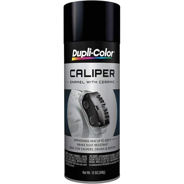 Dupli-Color - 12 oz Black Automotive Heat Resistant Paint - Gloss Finish, 500°F Max Temp, Comes in Aerosol Can - Top Tool & Supply