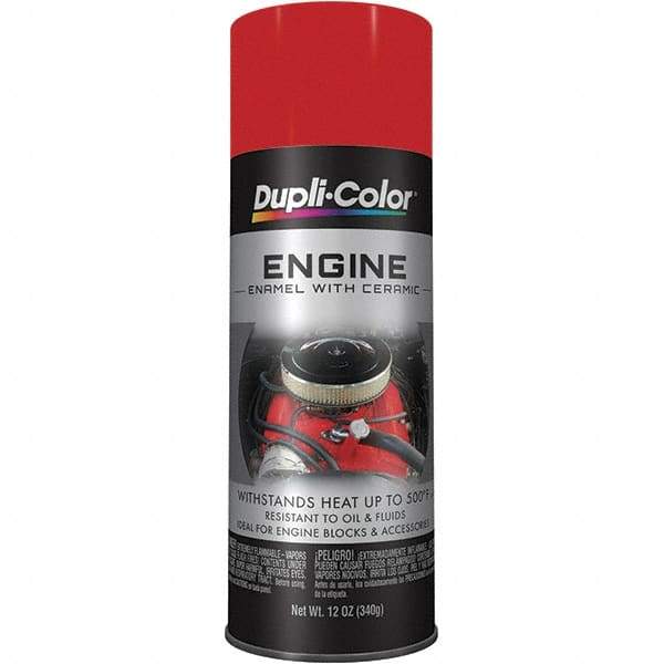 Dupli-Color - 12 oz Red Automotive Heat Resistant Paint - Gloss Finish, 500°F Max Temp, Comes in Aerosol Can - Top Tool & Supply