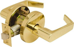 Falcon - Grade 2 Passage Lever Lockset for 1-3/8" Thick Doors - 2-3/4" Back Set, No Cylinder, Steel, Bright Brass Finish - Top Tool & Supply