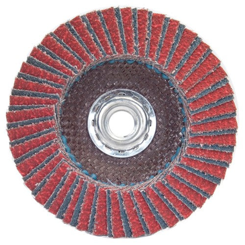 ‎7″ × 5/8″-11 60 Grit Type 27 Red Heat Flap Disc - Top Tool & Supply