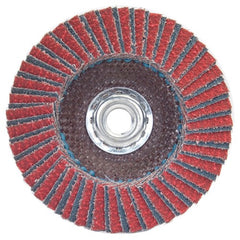 ‎7″ × 5/8″-11 60 Grit Type 27 Red Heat Flap Disc - Top Tool & Supply