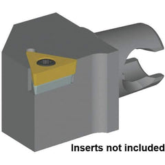 Kennametal - Right Hand Cut, Size KM20, TC..16T308 & TC..3252 Insert Compatiblity, External Modular Turning & Profiling Cutting Unit Head - 12.5mm Ctr to Cutting Edge, 25mm Head Length, Series KM Micro - Top Tool & Supply