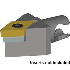 Kennametal - Neutral Cut, Size KM20, DC..150408 & DC..432 Insert Compatiblity, External Modular Turning & Profiling Cutting Unit Head - 30mm Head Length, Series KM Micro - Top Tool & Supply