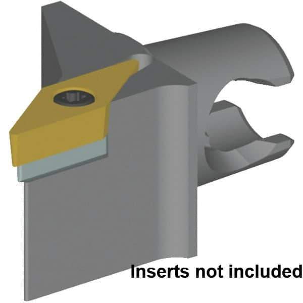 Kennametal - Right Hand Cut, Size KM25, VB..110304 & VB..221 Insert Compatiblity, External Modular Turning & Profiling Cutting Unit Head - 16mm Ctr to Cutting Edge, 30mm Head Length, Series KM Micro - Top Tool & Supply