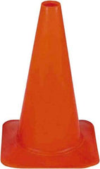 PRO-SAFE - 18" High, Fluorescent Orange Sport Traffic Cone - 12" Base Width, 2.5 Lb - Top Tool & Supply