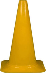 PRO-SAFE - 18" High, Yellow Sport Traffic Cone - 12" Base Width, 2.5 Lb - Top Tool & Supply