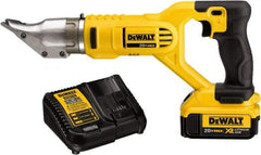 DeWALT - 2,500 SPM, 20 Volt, Pistol Grip Handle, Handheld Cordless Shear - 18 Gauge (Steel) & 20 Gauge (Stainless Steel) Cutting Capacity - Top Tool & Supply