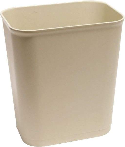 O-Cedar - 14 Qt Beige Rectangle Trash Can - Plastic, None Graphic, 12-1/2" High x 11" Long x 7-7/8" Wide, Lid Not Included - Top Tool & Supply