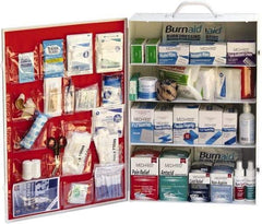 Medique - 1,145 Piece, 200 Person, Industrial First Aid Kit - 15" Wide x 5-1/2" Deep x 22" High, Metal Cabinet - Top Tool & Supply