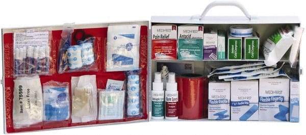 Medique - 435 Piece, 100 Person, Industrial First Aid Kit - 15" Wide x 4-5/8" Deep x 10-1/4" High, Metal Cabinet - Top Tool & Supply