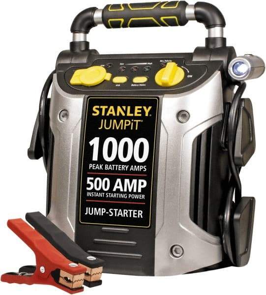 Stanley - 12 Volt Jump Starter - 500 Amps, 1,000 Peak Amps - Top Tool & Supply