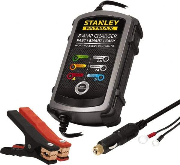 Stanley - 12 Volt Automatic Charger/Maintainer - 8 Amps - Top Tool & Supply