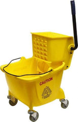 O-Cedar - 26 Qt Plastic Bucket & Wringer - 22" Long x 33" High x 14" Wide, Yellow - Top Tool & Supply