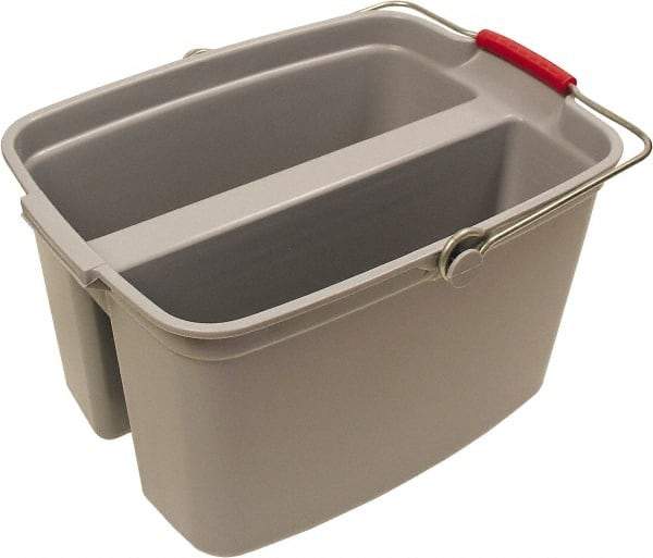 O-Cedar - 19 Qt Plastic Bucket - 18" Long x 10" High x 12-3/4" Wide, Gray - Top Tool & Supply