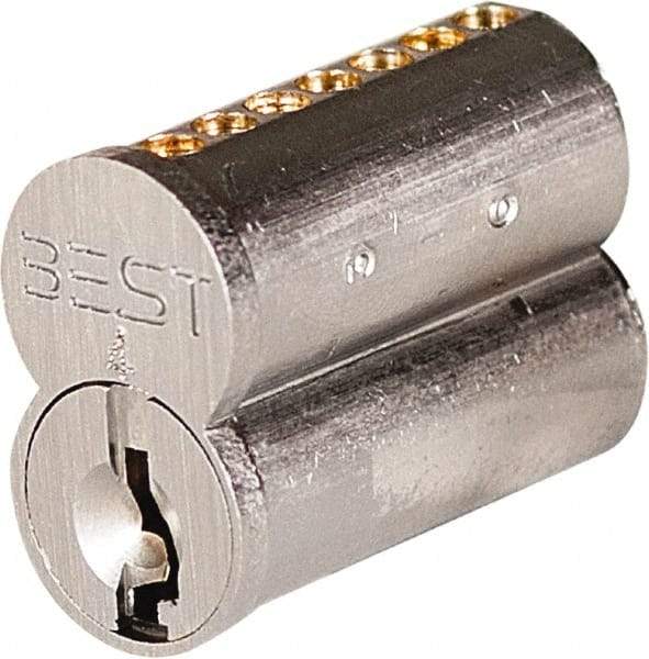 Best - Best I/C Core Small Format IC Cylinder - Satin Chrome Coated, Brass/Zinc Alloy - Top Tool & Supply