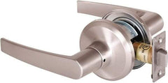 Stanley - Grade 2 Passage Lever Lockset - 2-3/8 & 2-3/4" Back Set, Keyless Cylinder, Brass Alloy, Satin Nickel Finish - Top Tool & Supply