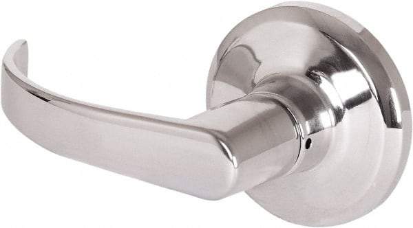 Stanley - Grade 2 Dummy Lever Lockset - 2-3/8 & 2-3/4" Back Set, Keyless Cylinder, Brass Alloy, Bright Chrome Finish - Top Tool & Supply