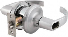 Stanley - Grade 2 Storeroom Lever Lockset - 2-3/8 & 2-3/4" Back Set, Brass Alloy, Satin Chrome Finish - Top Tool & Supply