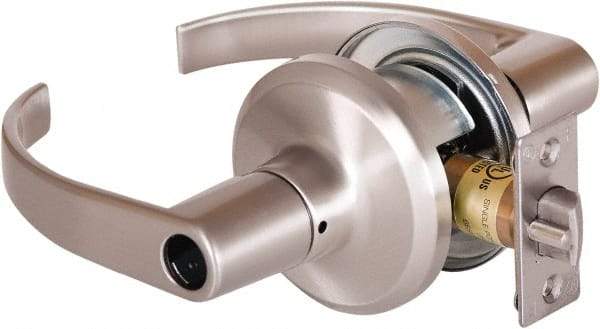 Stanley - Grade 2 Office Lever Lockset - 2-3/8 & 2-3/4" Back Set, Brass Alloy, Satin Nickel Finish - Top Tool & Supply