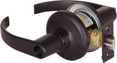 Stanley - Grade 2 Office Lever Lockset - 2-3/8 & 2-3/4" Back Set, Brass Alloy, Oil Rubbed Bronze Finish - Top Tool & Supply