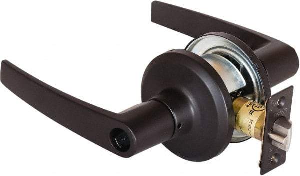 Stanley - Grade 2 Office Lever Lockset - 2-3/8 & 2-3/4" Back Set, Brass Alloy, Oil Rubbed Bronze Finish - Top Tool & Supply