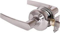 Stanley - Grade 2 Passage Lever Lockset - 2-3/8 & 2-3/4" Back Set, Keyless Cylinder, Brass Alloy, Bright Chrome Finish - Top Tool & Supply