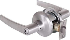 Stanley - Grade 2 Privacy Lever Lockset - 2-3/8 & 2-3/4" Back Set, Keyless Cylinder, Brass Alloy, Satin Chrome Finish - Top Tool & Supply