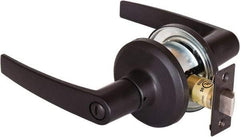 Stanley - Grade 2 Privacy Lever Lockset - 2-3/8 & 2-3/4" Back Set, Keyless Cylinder, Brass Alloy, Oil Rubbed Bronze Finish - Top Tool & Supply