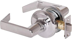 Stanley - Grade 2 Passage Lever Lockset - 2-3/8 & 2-3/4" Back Set, Keyless Cylinder, Brass Alloy, Bright Chrome Finish - Top Tool & Supply