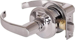 Stanley - Grade 2 Passage Lever Lockset - 2-3/8 & 2-3/4" Back Set, Keyless Cylinder, Brass Alloy, Bright Chrome Finish - Top Tool & Supply