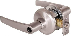 Stanley - Grade 2 Office Lever Lockset - 2-3/8 & 2-3/4" Back Set, Brass Alloy, Satin Nickel Finish - Top Tool & Supply