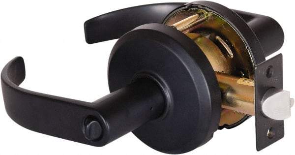 Stanley - Grade 2 Entrance Lever Lockset - 2-3/4" Back Set, Key In Lever Cylinder, Brass Alloy, Oil Rubbed Bronze Finish - Top Tool & Supply