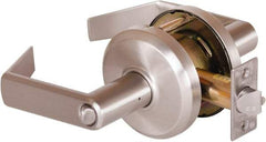 Stanley - Grade 2 Entrance Lever Lockset - 2-3/4" Back Set, Key In Lever Cylinder, Brass Alloy, Nickel Finish - Top Tool & Supply