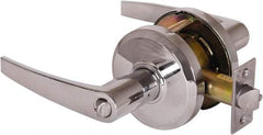 Stanley - Grade 2 Entrance Lever Lockset - 2-3/4" Back Set, Key In Lever Cylinder, Brass Alloy, Bright Chrome Finish - Top Tool & Supply